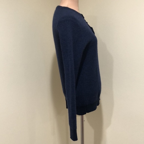 Neiman Marcus Sweater Size Small Navy Blue Merino Wool Blend - Picture 3 of 9